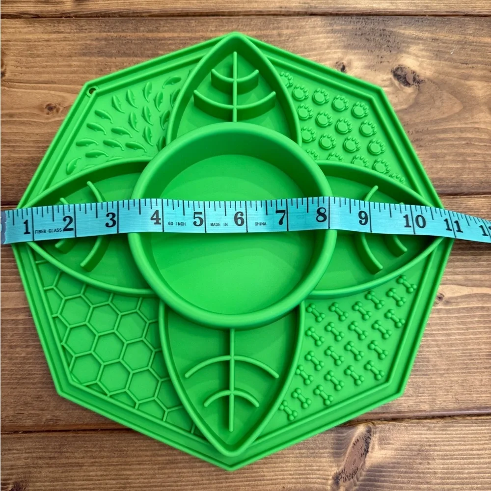 Slow Feeder Bowl & Lick Mat Suction Non Slip For Dog Cat Pet Green